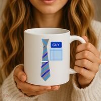 Guy Office Suit And Tie Costume Coffee Mug thumb 3