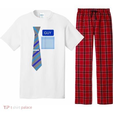 Guy Office Suit And Tie Costume Pajama Set