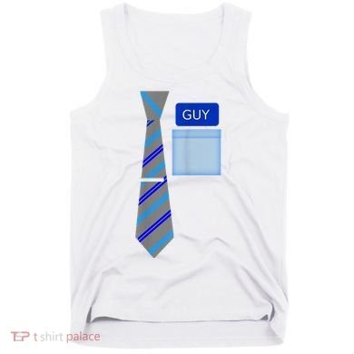 Guy Office Suit And Tie Costume Tank Top