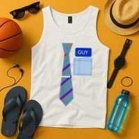 Guy Office Suit And Tie Costume Tank Top thumb 4