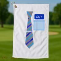 Guy Office Suit And Tie Costume Golf Towel thumb 1