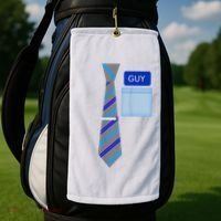Guy Office Suit And Tie Costume Golf Towel thumb 2