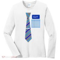 Guy Office Suit And Tie Costume Women's Long Sleeve Shirt thumb 0