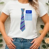 Guy Office Suit And Tie Costume Women's T-Shirt thumb 2