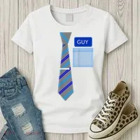 Guy Office Suit And Tie Costume Women's T-Shirt thumb 3