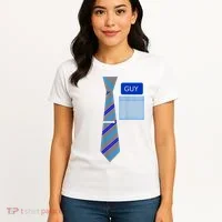 Guy Office Suit And Tie Costume Women's T-Shirt thumb 4
