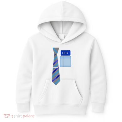Guy Office Suit And Tie Costume Kids Hoodie