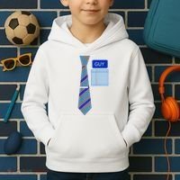 Guy Office Suit And Tie Costume Kids Hoodie thumb 2
