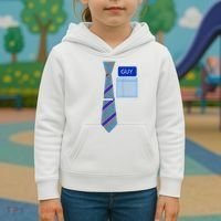 Guy Office Suit And Tie Costume Kids Hoodie thumb 3