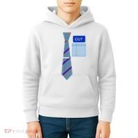 Guy Office Suit And Tie Costume Kids Hoodie thumb 4