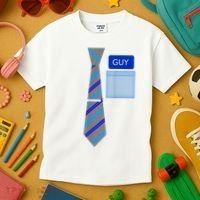 Guy Office Suit And Tie Costume Kids T-Shirt thumb 3
