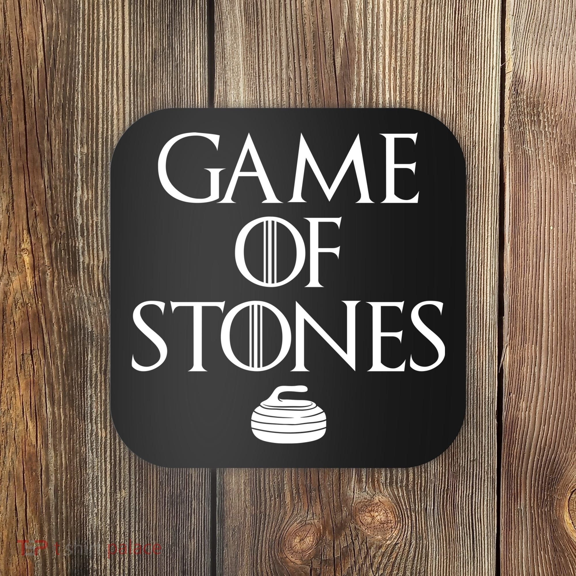 Game Of Stones Curler Parody Coaster