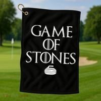 Game Of Stones Curler Parody Golf Towel thumb 1