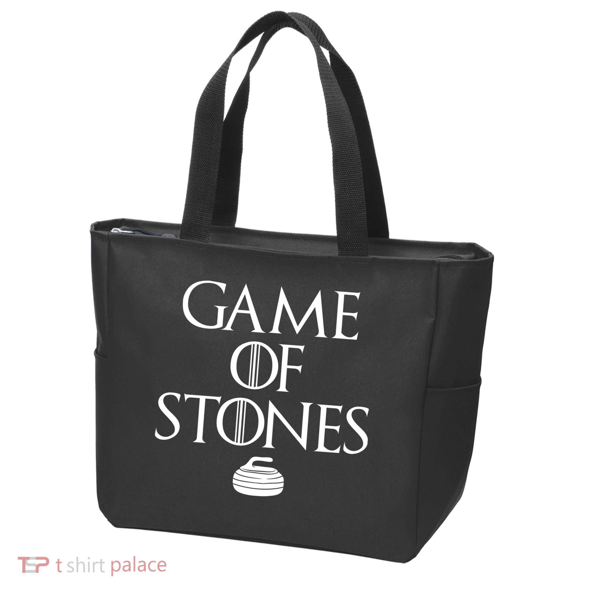 Game Of Stones Curler Parody Tote Bag