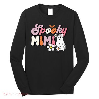 Groovy One Spooky Mimi Mama Grandma Witch Mom Halloween Long Sleeve Shirt