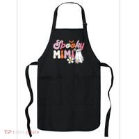 Groovy One Spooky Mimi Mama Grandma Witch Mom Halloween Apron thumb 0
