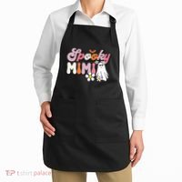 Groovy One Spooky Mimi Mama Grandma Witch Mom Halloween Apron thumb 2