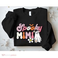 Groovy One Spooky Mimi Mama Grandma Witch Mom Halloween Sweatshirt thumb 2