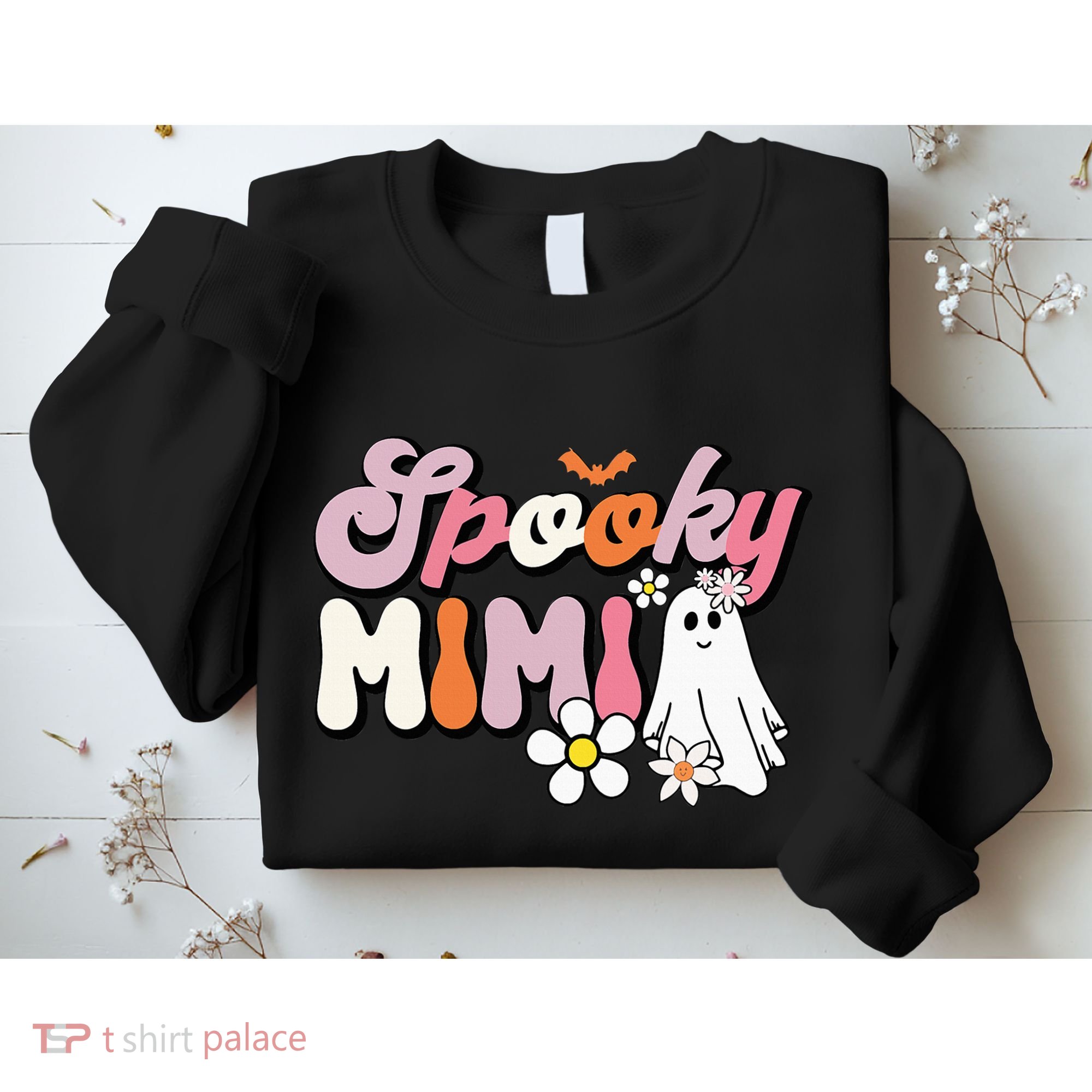 Groovy One Spooky Mimi Mama Grandma Witch Mom Halloween Sweatshirt