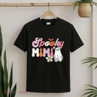 Groovy One Spooky Mimi Mama Grandma Witch Mom Halloween T-Shirt thumb 2