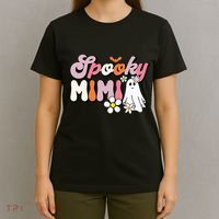 Groovy One Spooky Mimi Mama Grandma Witch Mom Halloween T-Shirt thumb 4