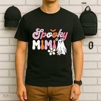 Groovy One Spooky Mimi Mama Grandma Witch Mom Halloween T-Shirt thumb 6