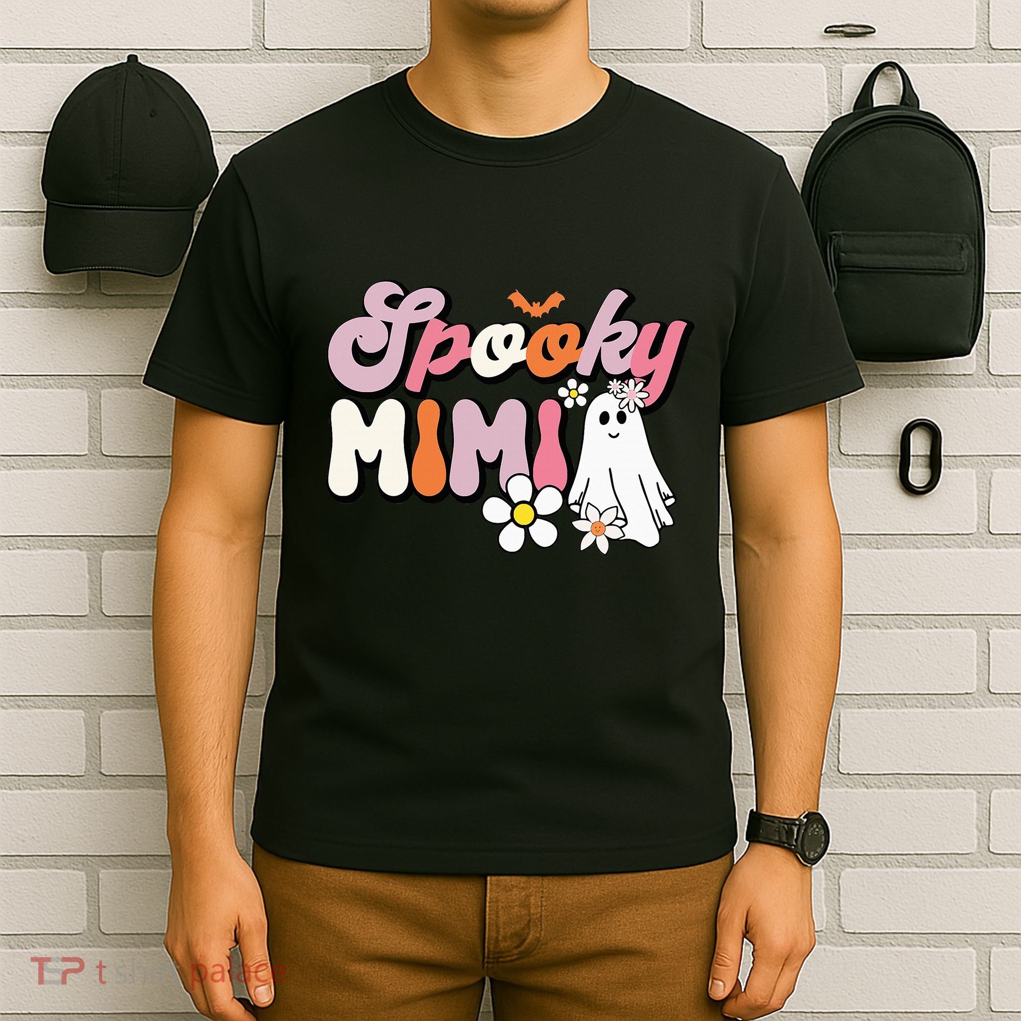 Groovy One Spooky Mimi Mama Grandma Witch Mom Halloween T-Shirt