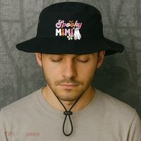 Groovy One Spooky Mimi Mama Grandma Witch Mom Halloween Bucket Hat thumb 2
