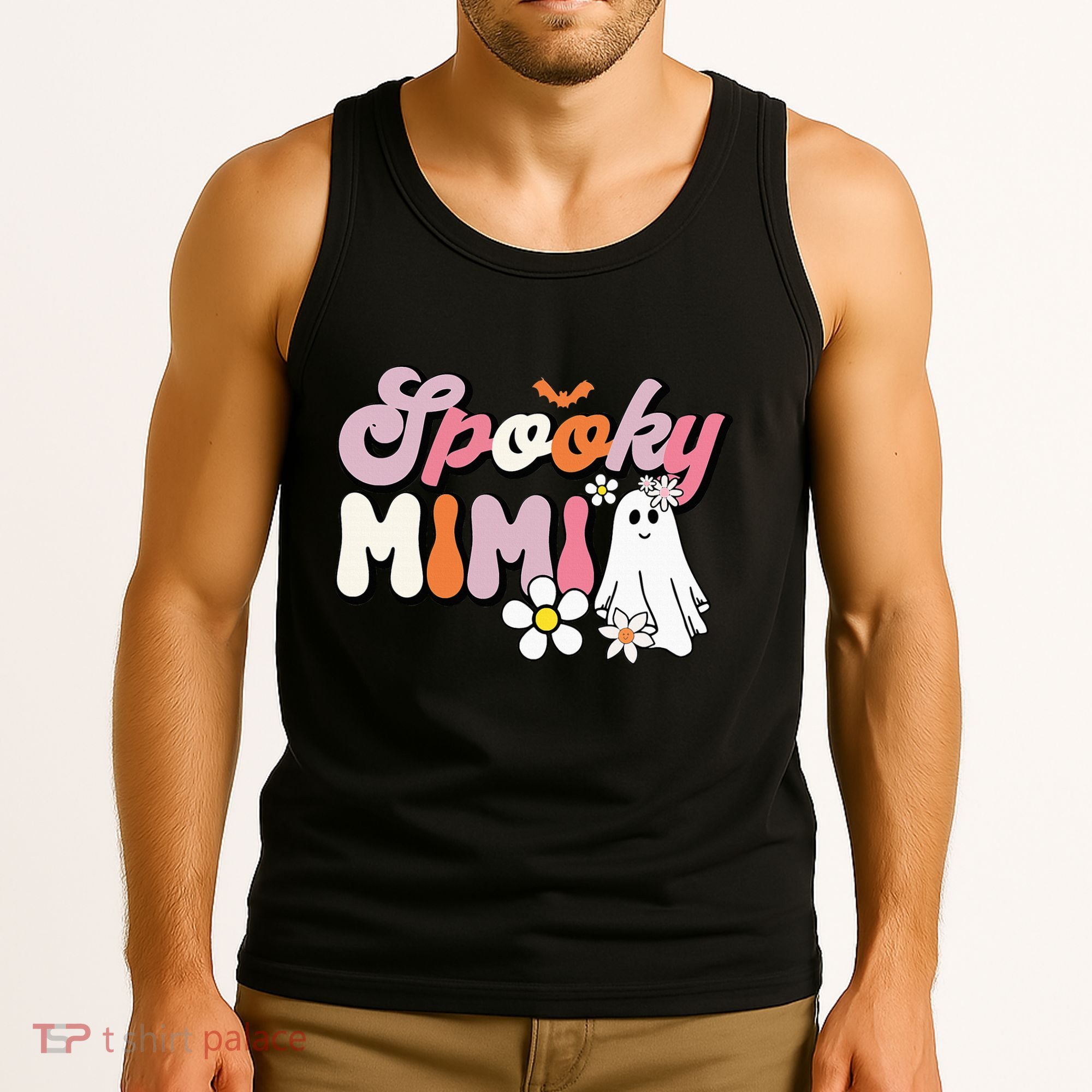 Groovy One Spooky Mimi Mama Grandma Witch Mom Halloween Tank Top