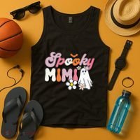 Groovy One Spooky Mimi Mama Grandma Witch Mom Halloween Tank Top thumb 4