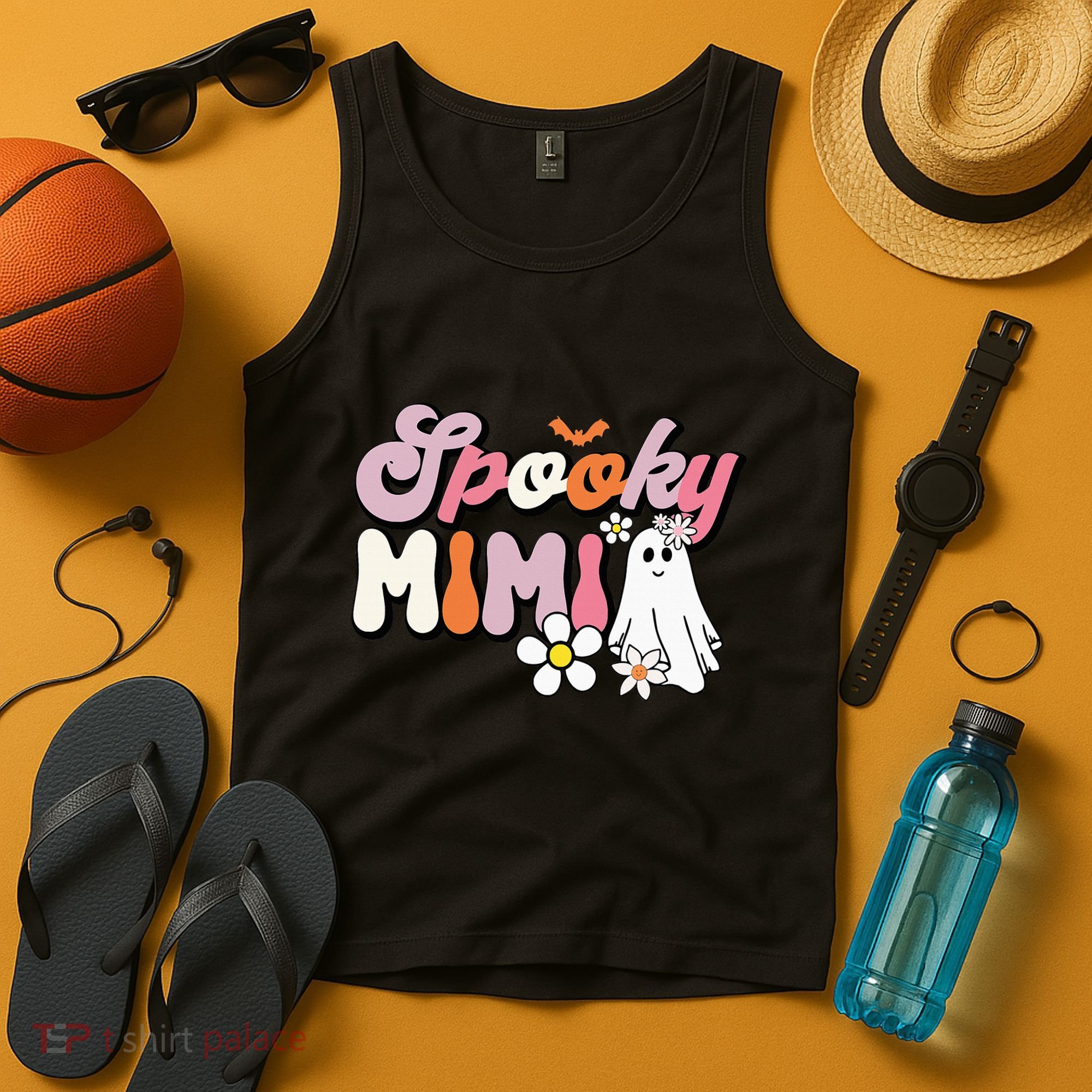 Groovy One Spooky Mimi Mama Grandma Witch Mom Halloween Tank Top