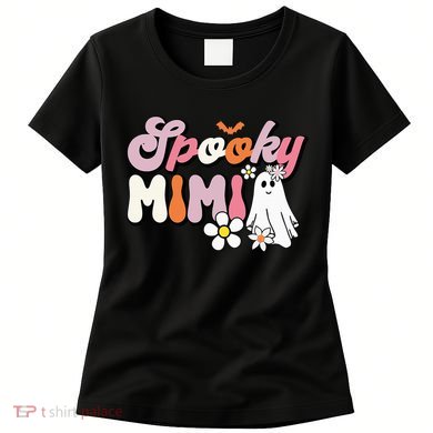 Groovy One Spooky Mimi Mama Grandma Witch Mom Halloween Women's T-Shirt