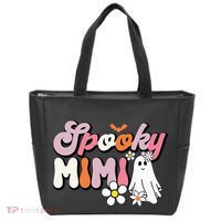 Groovy One Spooky Mimi Mama Grandma Witch Mom Halloween Tote Bag thumb 0