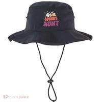 Groovy One Spooky Aunt Boo Ghost Halloween Pumpkin Gift Bucket Hat thumb 0