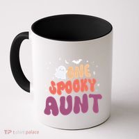 Groovy One Spooky Aunt Boo Ghost Halloween Pumpkin Gift Coffee Mug thumb 0