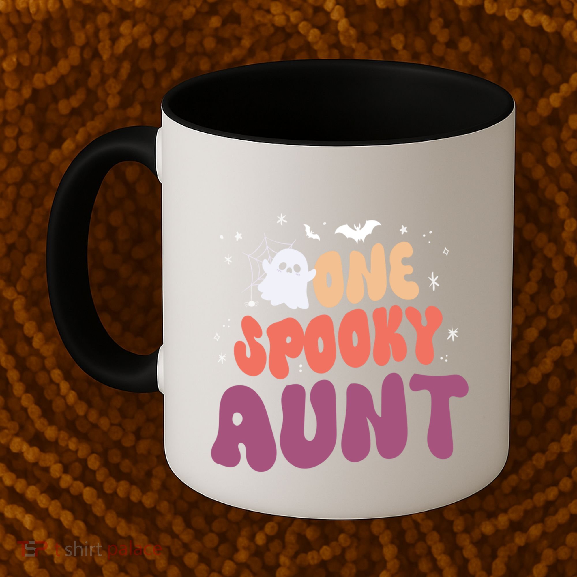 Groovy One Spooky Aunt Boo Ghost Halloween Pumpkin Gift Coffee Mug