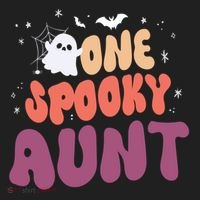 Groovy One Spooky Aunt Boo Ghost Halloween Pumpkin Gift Beanie thumb 2
