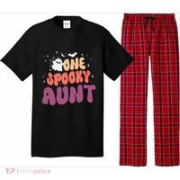 Groovy One Spooky Aunt Boo Ghost Halloween Pumpkin Gift Pajama Set thumb 0