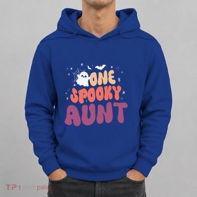 Groovy One Spooky Aunt Boo Ghost Halloween Pumpkin Gift Hoodie