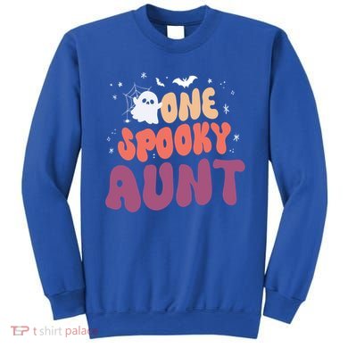 Groovy One Spooky Aunt Boo Ghost Halloween Pumpkin Gift Sweatshirt