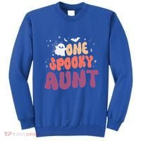 Groovy One Spooky Aunt Boo Ghost Halloween Pumpkin Gift Sweatshirt thumb 0