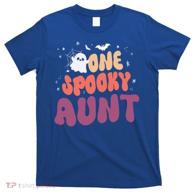 Groovy One Spooky Aunt Boo Ghost Halloween Pumpkin Gift T-Shirt