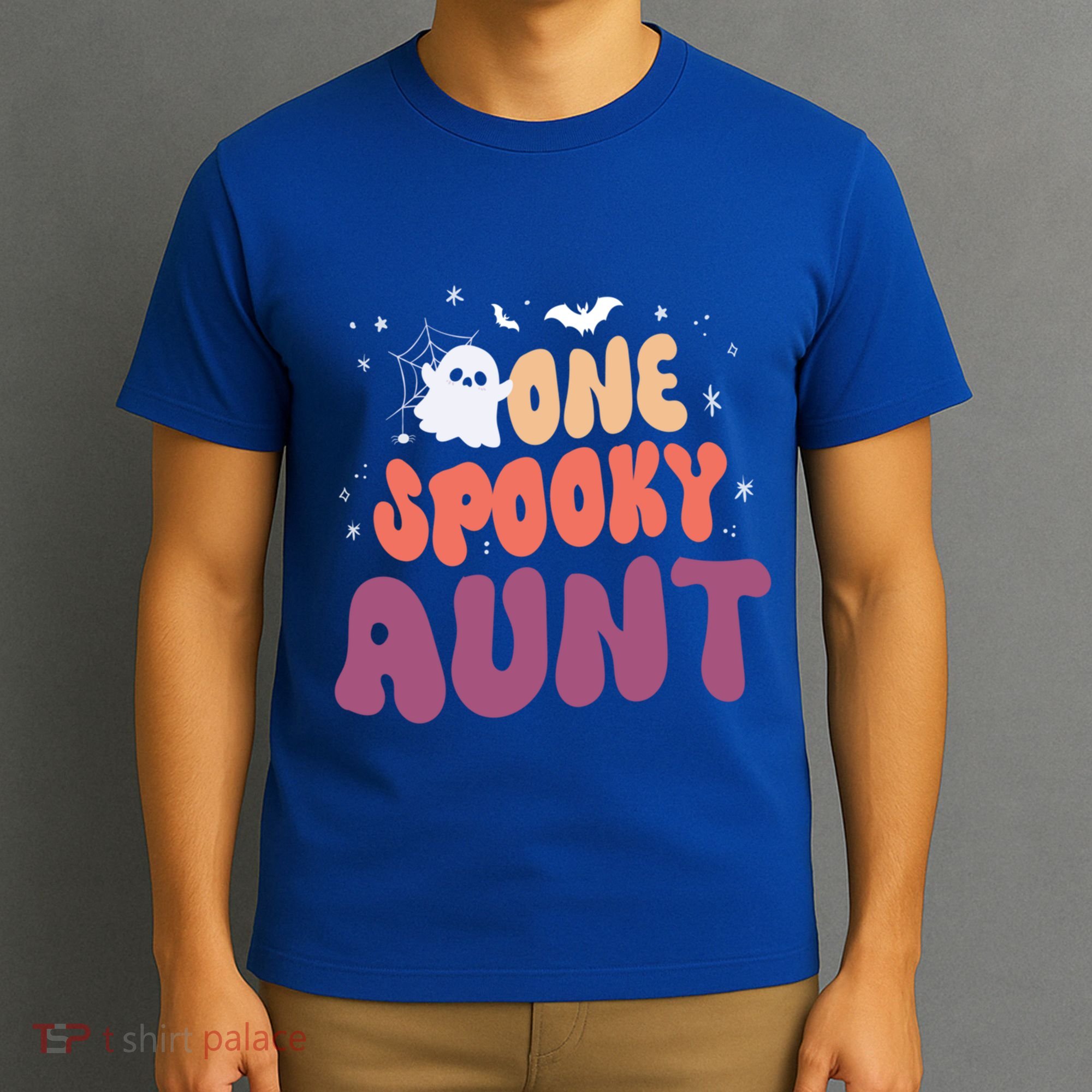 Groovy One Spooky Aunt Boo Ghost Halloween Pumpkin Gift T-Shirt