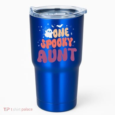 Groovy One Spooky Aunt Boo Ghost Halloween Pumpkin Gift Tumbler