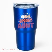 Groovy One Spooky Aunt Boo Ghost Halloween Pumpkin Gift Tumbler thumb 0