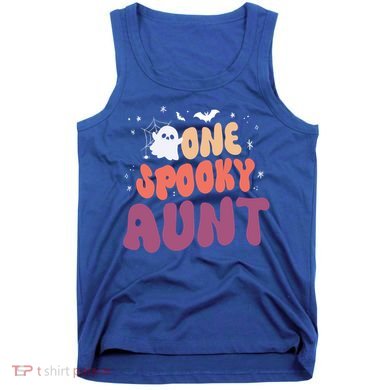 Groovy One Spooky Aunt Boo Ghost Halloween Pumpkin Gift Tank Top