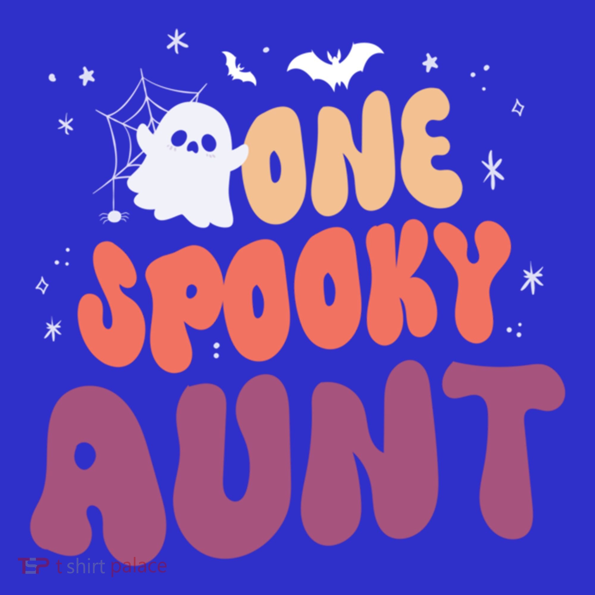 Groovy One Spooky Aunt Boo Ghost Halloween Pumpkin Gift Tank Top