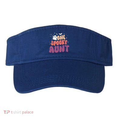 Groovy One Spooky Aunt Boo Ghost Halloween Pumpkin Gift Visor