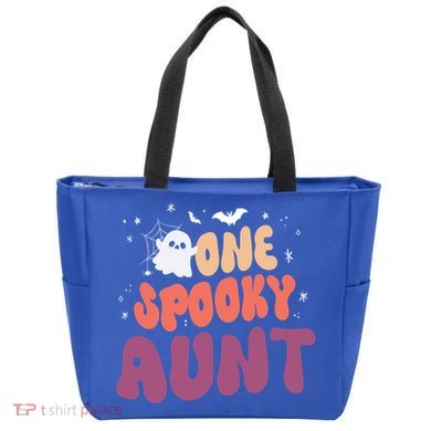 Groovy One Spooky Aunt Boo Ghost Halloween Pumpkin Gift Tote Bag