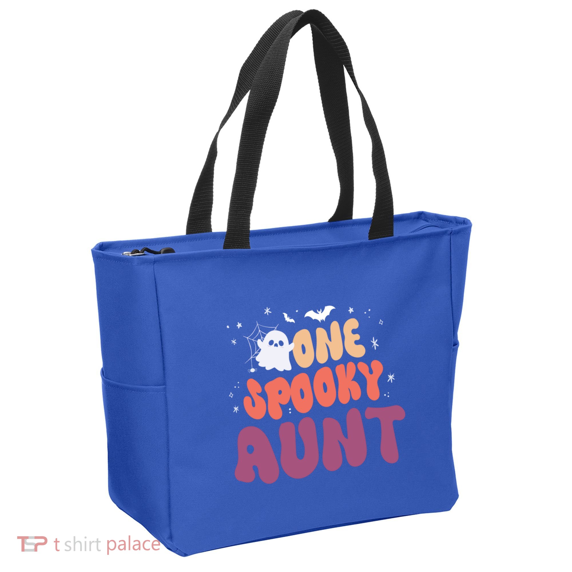 Groovy One Spooky Aunt Boo Ghost Halloween Pumpkin Gift Tote Bag